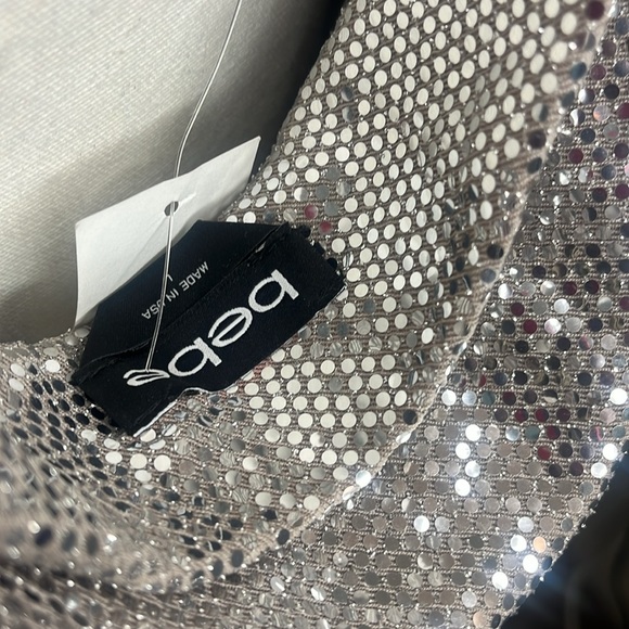 Bebe sequin jumpsuit with drape back - Picture 4 of 4